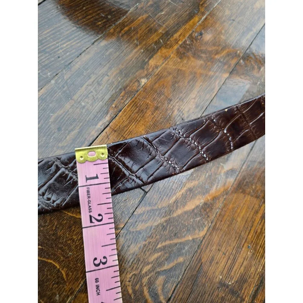 Vintage Morris Moskowitz Brown Snakeskin Embossed Belt